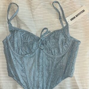 Urban Outfitters Blue Bodysuit Top